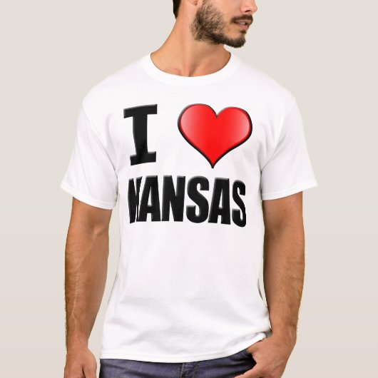 J'aime le T-shirt du Kansas - hommes (Devant)