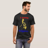 J'aime le T-shirt foncé de base de Philippines (Devant entier)