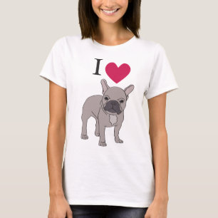 J'aime le T-shirt mignon de dessus de chien de