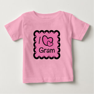 J'aime le T-shirt mignon de gramme