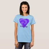 J'aime le T-shirt pourpre (Devant entier)
