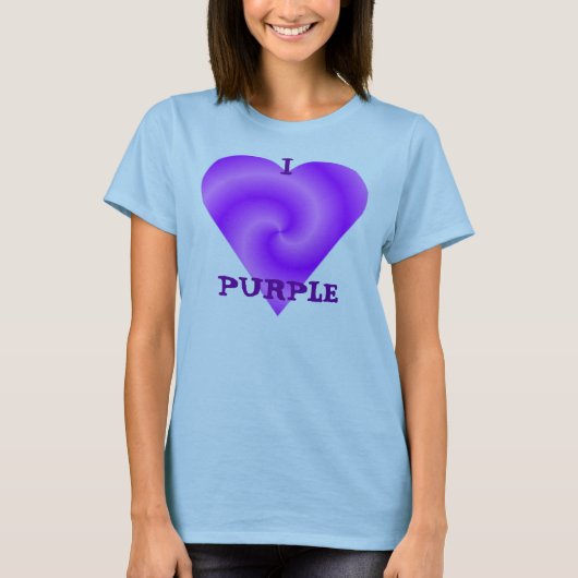 J'aime le T-shirt pourpre (Devant)