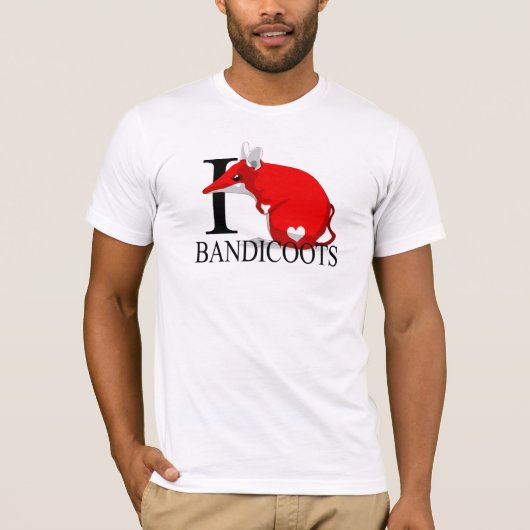 J'aime le T-shirts de Bandicoots (Devant)