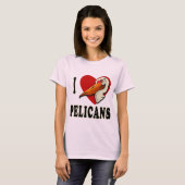 J'aime le T-shirts de pélicans, habillement (Devant entier)