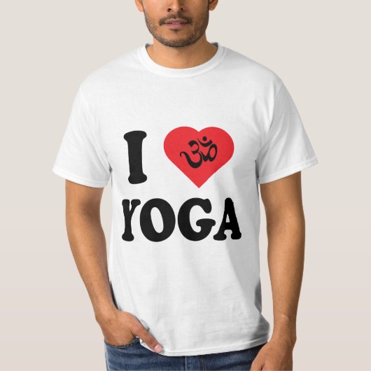 J'aime le T-shirts des hommes de yoga (Devant)