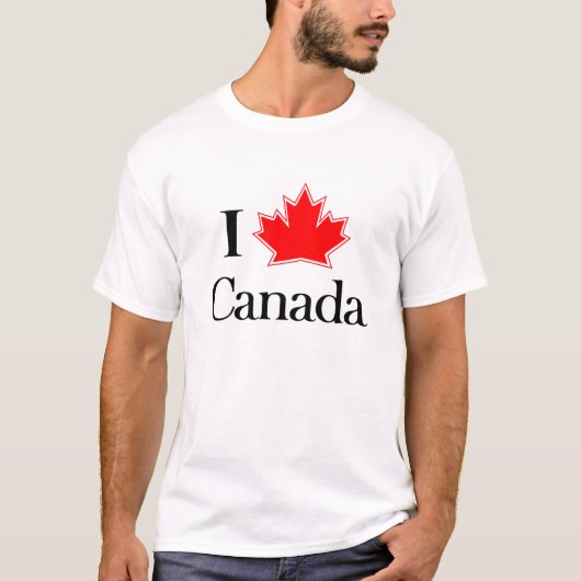 J'AIME LE T-SHIRTS DU CANADA (Devant)