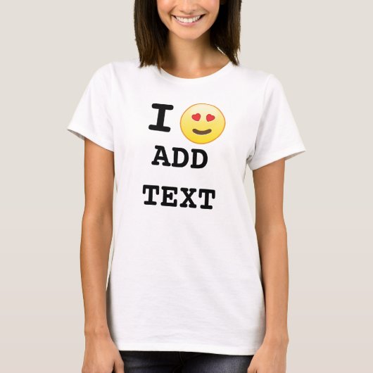 J'aime le T-shirts fait sur commande (Devant)