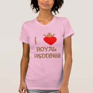 J'aime le T-shirts royal de mariages, tasses,