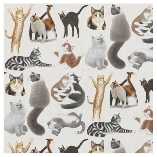 J'aime le tissu félin de chats (Fermer)