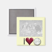 j'aime le volley-ball PHOTO MAGNET (Recto/Verso)