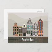 J'aime le voyage d'Amsterdam la carte postale (Devant / Derrière)