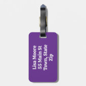 J'aime les bagagistes étiquette bagage violet (Dos Vertical)