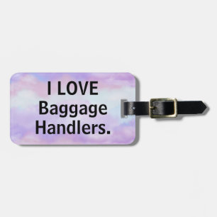 J'aime les bagagistes étiquette bagage violet