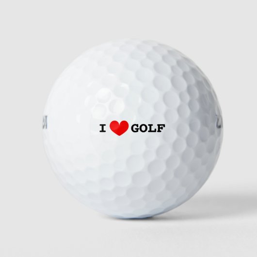 J'aime les balles de golf | Personnalisable i love (Devant)