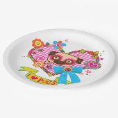 J'Aime Les Carlins ! Assiettes en Papier. (Angle)