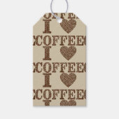 J'aime les étiquettes cadeaux café (Devant)