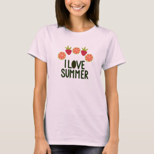 J'Aime Les Femmes Été Mignonnes T-Shirts Aux Fruit