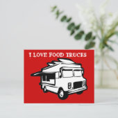 J'aime les food trucks carte postale (Debout devant)