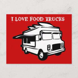 J'aime les food trucks carte postale