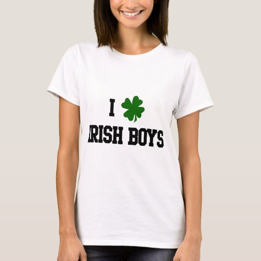 J'aime les garçons irlandais, T-shirt vert de (Devant)