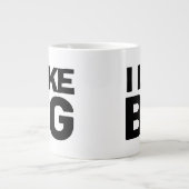J'AIME LES GRANDS géants énorme mug (Devant)
