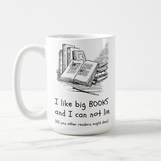 J'aime les grands livres | Writer Mug | Lecteur Mu (Gauche)
