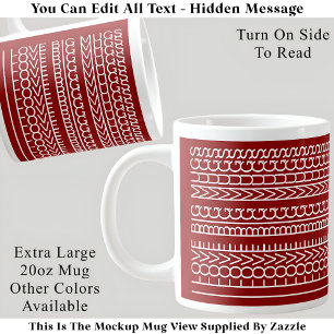 J'aime les grands mugs Message caché, Citation per