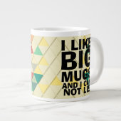 J'aime les grands mugs moderne motif triangle mug (Devant droit)