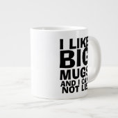 J'aime les grands mugs Tasse de café drôle (Devant droit)
