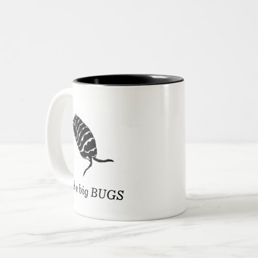 J'aime les gros BUGS à deux tons de café Mug (Devant gauche)