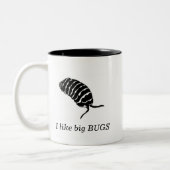 J'aime les gros BUGS à deux tons de café Mug (Gauche)