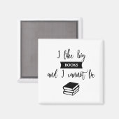 J'aime les gros livres, aimant frigo (Recto/Verso)