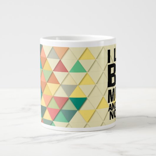 J'Aime Les Grosses Mugs Moderne Motif Triangle Drô (Devant)