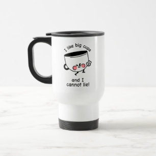 J'Aime Les Grosses Tasses - Drôle Mug De Voyage