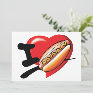 J'Aime Les Invitations Hotdogs