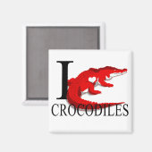 J'aime les Magnets de crocodiles (Recto/Verso)
