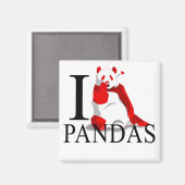 J'aime les Magnets de Pandas (Recto/Verso)