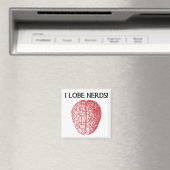 J'aime les nerds Amour Magnet Frigo Drôle (In Situ (Lave-vaisselle))