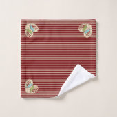 J'aime les oiseaux et les baies d'hiver (Gant de toilette)