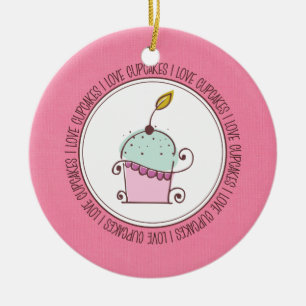 J'aime les ornements en céramique de Noël de