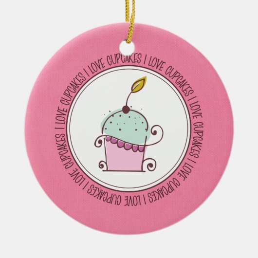 J'aime les ornements en céramique de Noël de (Devant)