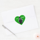 J'AIME LES PENGUINS Stickers Coeur mignon (Enveloppe)