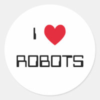 J'aime les robots Stickers