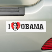 J'Aime Les Stickers Bumper Obama (En voiture)