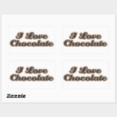 J'Aime Les Stickers Chocolat (Feuille)