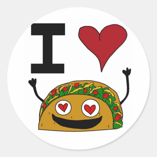 J'Aime Les Stickers Taco (Devant)