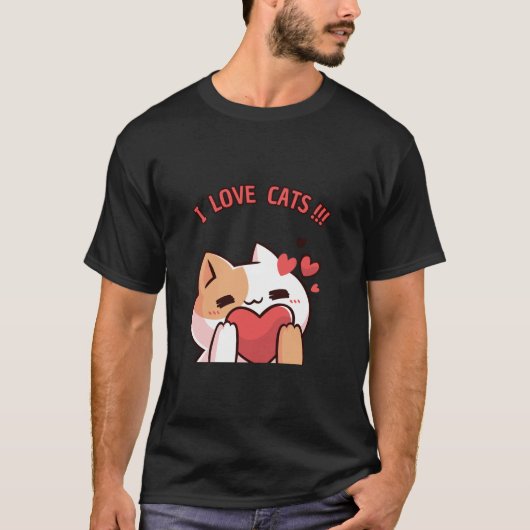 J'AIME LES T-shirts CATS (Devant)