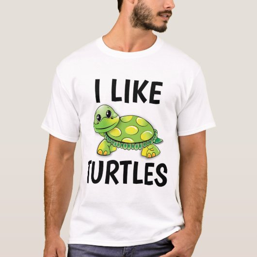 J'AIME LES T-shirts TURTLES (Devant)