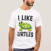 J'AIME LES T-shirts TURTLES (Devant)