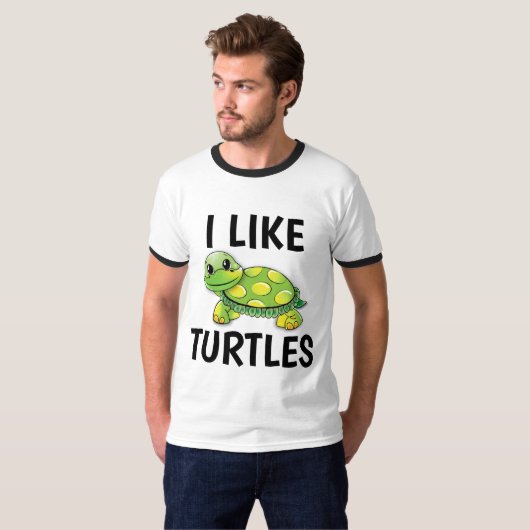 J'AIME LES T-shirts TURTLES (Devant entier)